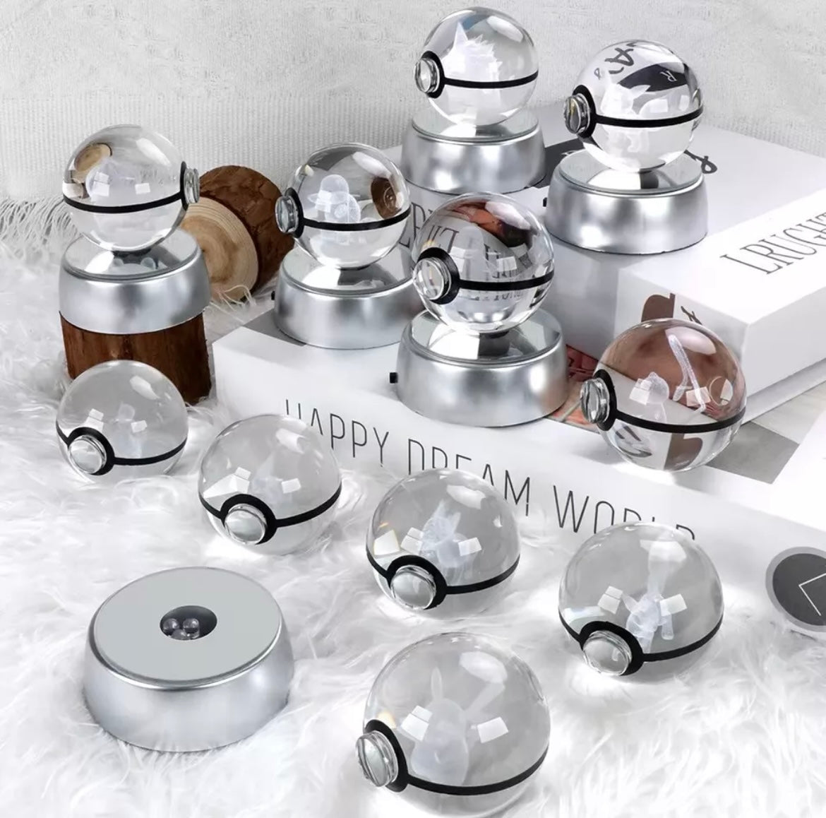 Anime Character LED Crystal Light Spheres (Cordless)