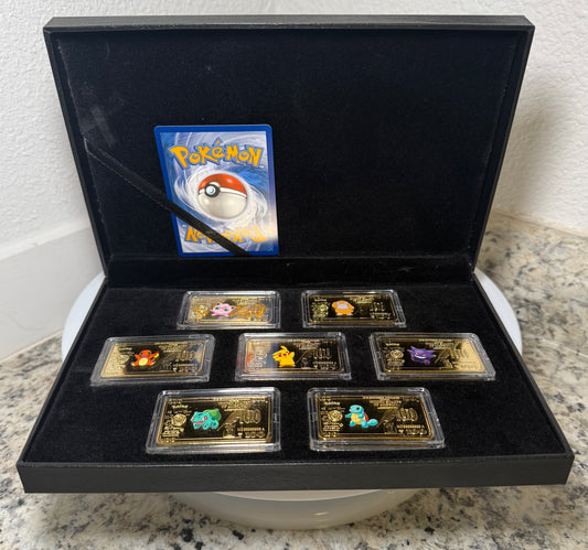7pc. Anime Collectible Gold-Plated Bullion Bars